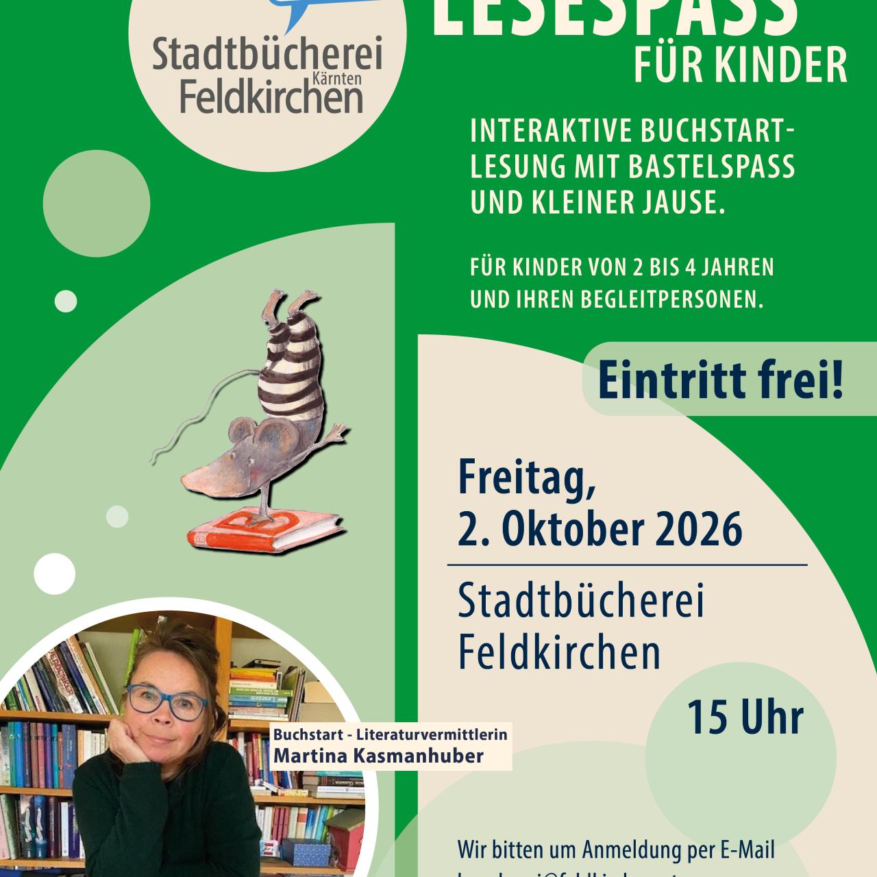 Buchstart Lesung Martina Kasmanhuber